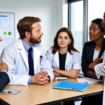 **

A collaborative meeting in a modern office setting, featuring diverse individuals representing government officials, biotech company executives, researchers in lab coats, and NGO representatives. The scene should have a positive and collaborative atmosphere, symbolizing a joint effort to secure funding and ethically develop artificial organs. Focus on the expressions of optimism and determination.

**