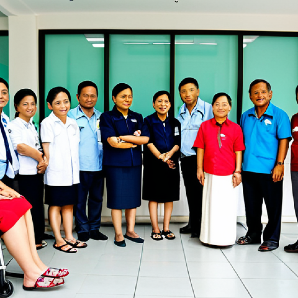 Accessible Prosthetics**

"A diverse group of Thai people, some with visible prosthetic limbs, gathered at a modern community center. A government official is presenting information about prosthetic access programs. The scene is bright and hopeful, with posters about healthcare access in Thai script in the background. Fully clothed, appropriate attire, safe for work, professional, modest, perfect anatomy, natural proportions, high quality."

**