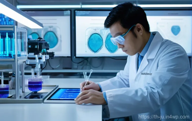 인공장기와 치료 효과 비교 연구 - A serene, close-up shot of a young adult, possibly of Thai or Southeast Asian descent, with a highly...