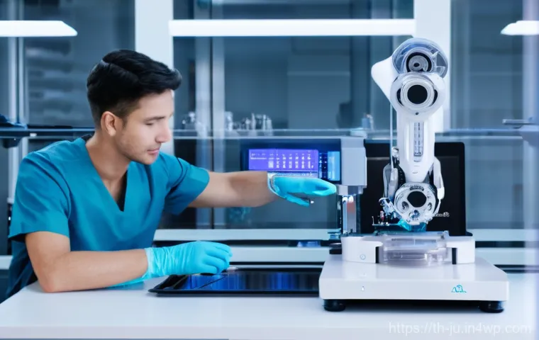 인공장기 개발에서의 데이터 활용 - Big Data as a Blueprint for Life**
    "A visually stunning, futuristic medical research lab. In the...