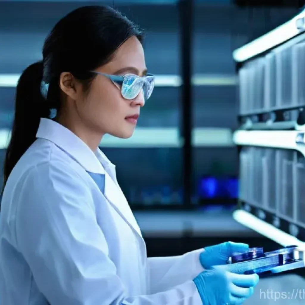 인공장기 개발에 있어서 여성의 역할 - **Prompt:** A highly detailed, realistic image of a brilliant Thai female scientist, mid-career, wit...